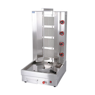 4 Burner Gas Shawama Machine Stainless Steel Material Quick Curing Baking