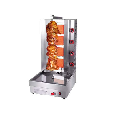 4 Burner Gas Shawama Machine Stainless Steel Material Quick Curing Baking