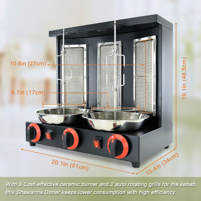 Chicken Grill Auto Rotating Gas Doner Kebab Machine Meat Product Making