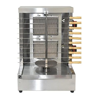 Commercial Natural Gas 4000w Bbq Skewer Machine 2 Burner
