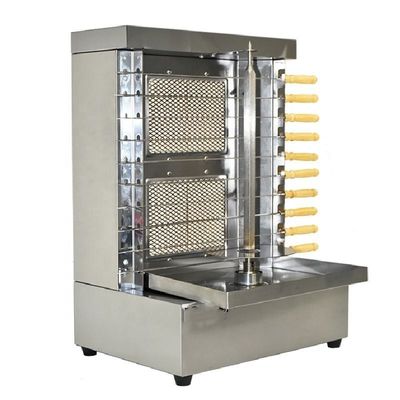 Commercial Natural Gas 4000w Bbq Skewer Machine 2 Burner