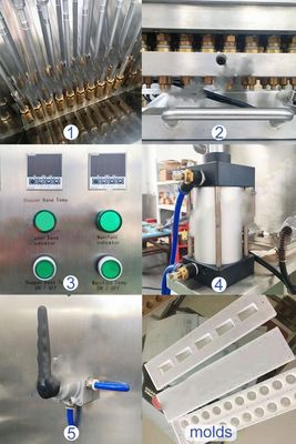 PLC Jelly Gummy Candy Sweets Candies Depositor Making Machine 6.5 KW