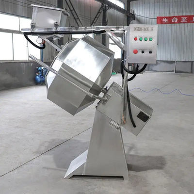 Snack Coated Peanut Drum Type Frying Food Flavor Coating Mix And Seasoning Machine For Chip
