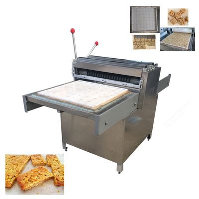 Industrial Sesame Snap Making Cereal Bar Chikki Museli Bar Moulding and Cutter Peanut Candy Cutting Machine