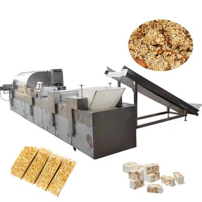 Industrial Sesame Snap Making Cereal Bar Chikki Museli Bar Moulding and Cutter Peanut Candy Cutting Machine