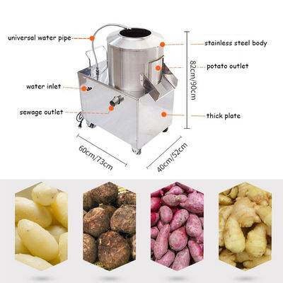 Commercial electric potato peeler machine potato peeling and cleaning machine 220v