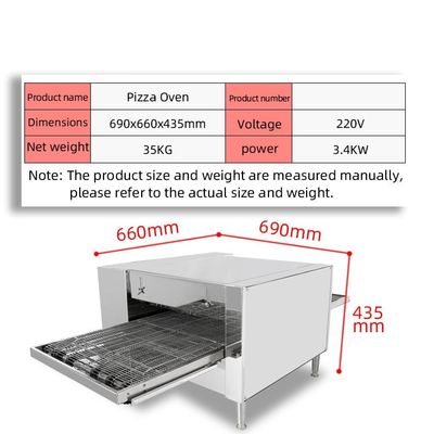 Germany Deutstandard Automatic Conveyor Belt Pizza Oven Commercial Digital Display Electric Horno Pizza For Pizzerias