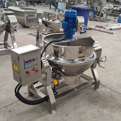 Tilting cooking candy kettle with agitator Gas Steam electric jacketed kettle cooking pot with mixer
