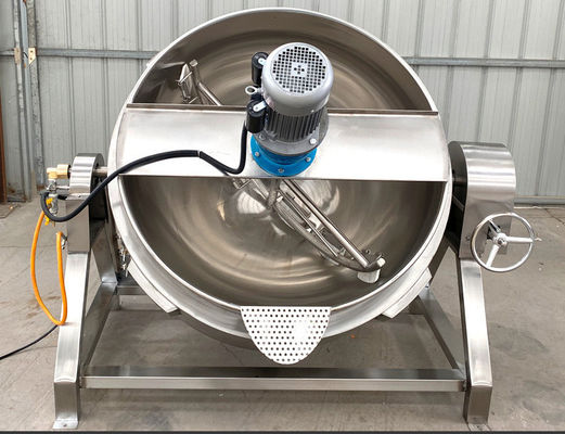 Tilting cooking candy kettle with agitator Gas Steam electric jacketed kettle cooking pot with mixer
