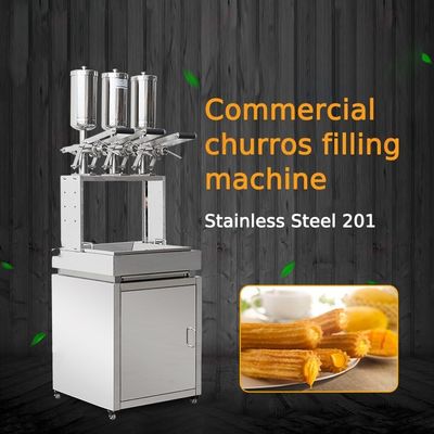 Full Stainless Steel Street Food Snack Churro Extruder Machine With Fryer