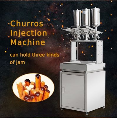 Full Stainless Steel Street Food Snack Churro Extruder Machine With Fryer
