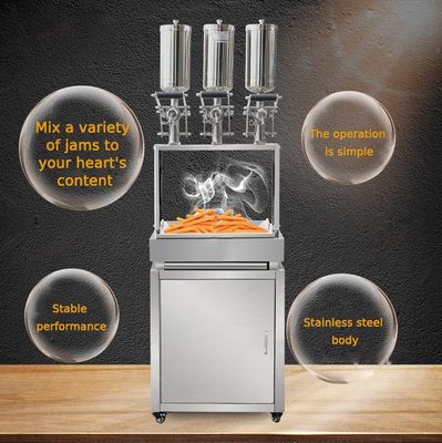 Full Stainless Steel Street Food Snack Churro Extruder Machine With Fryer