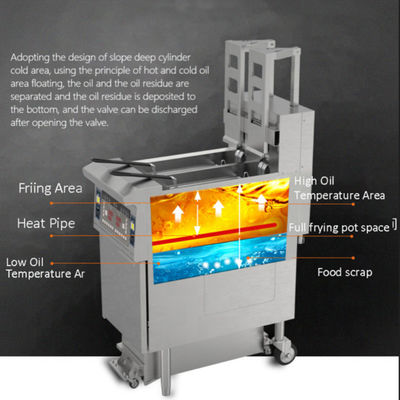 Electric chicken fryer machine commercial Fast Food Pressure Potato Chips Snacks Double Tank