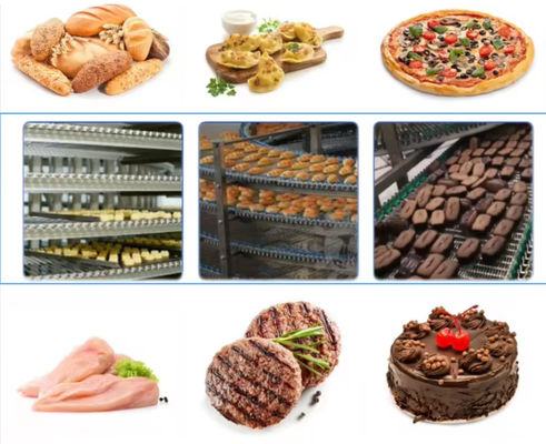 Customized Spiral Cooling Tower Conveyor For Toast Bread Pizza Food