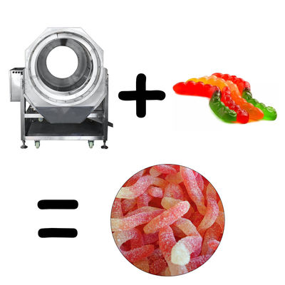 SUS Industrial Jelly Gummy Candy Surface Polishing Machine