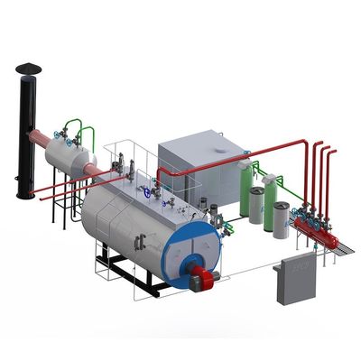 Horizontal Type Fire Tube Industrial Oil / Natural Gas Fired Wns Steam Boiler